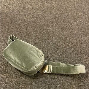 Sage velvet Anthropology Belt Bag